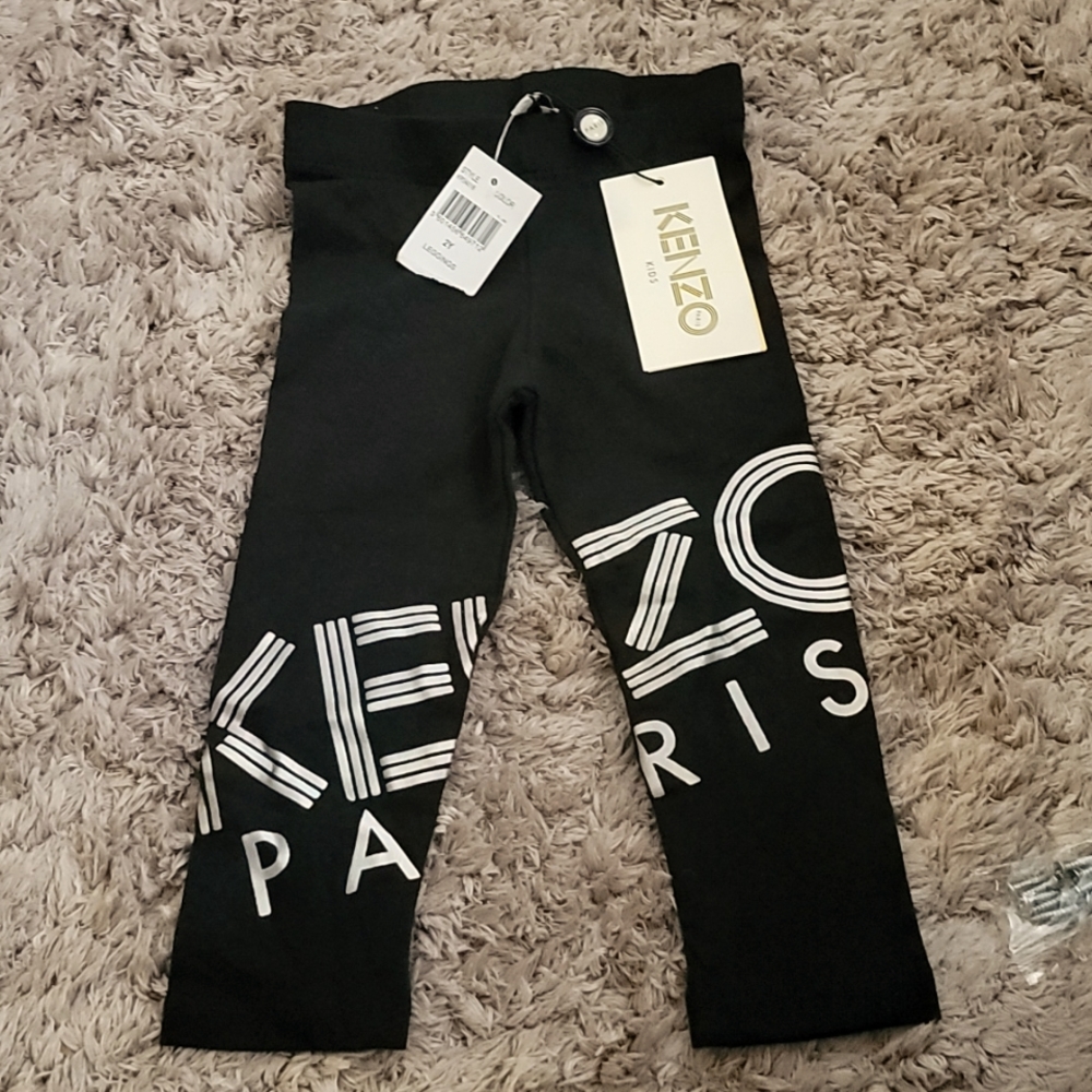 Black Kenzo leggings for baby girl